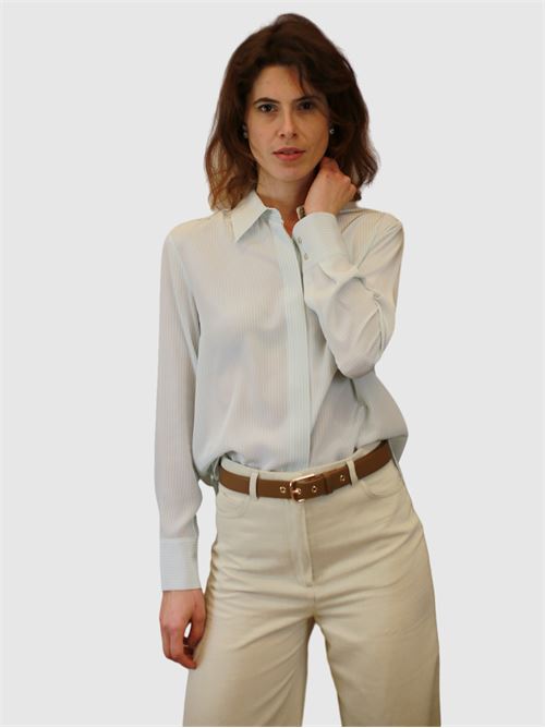 Camicia in crêpe de Chine a righe MAXMARA STUDIO | 2416111031600002